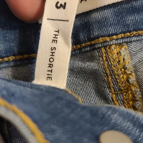 PacSun Women's Distressed Blue Jean Shorts - Picture 6 of 6
